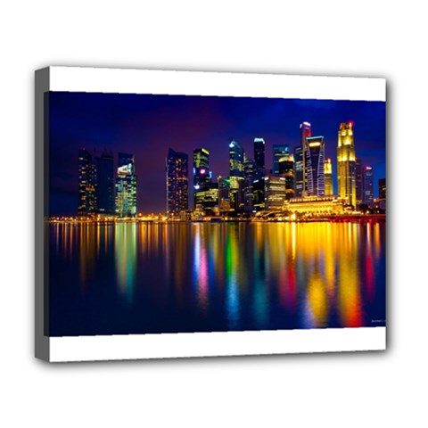 Night View Deluxe Canvas 20  X 16  (stretched) by Unique1Stop