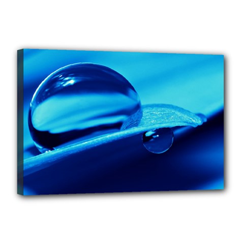 Waterdrops Canvas 18  X 12  (framed) by Siebenhuehner
