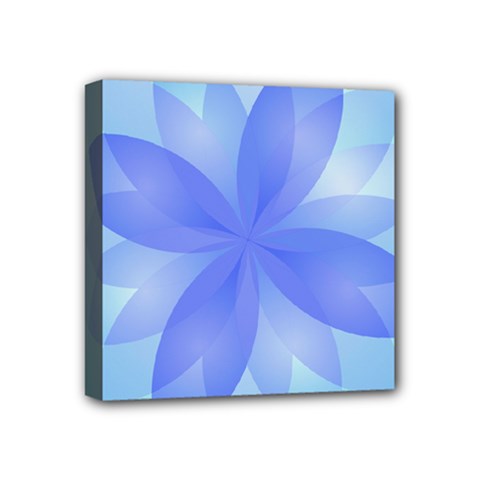 Abstract Lotus Flower 1 Mini Canvas 4  X 4  (framed) by MedusArt