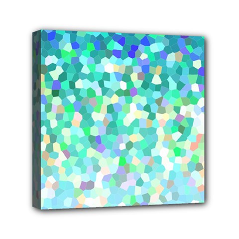 Mosaic Sparkley 1 Mini Canvas 6  X 6  (framed) by MedusArt