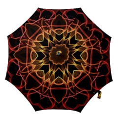 Yellow And Red Mandala Umbrella by Zandiepants