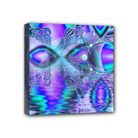 Peacock Crystal Palace Of Dreams, Abstract Mini Canvas 4  X 4  (framed) by DianeClancy