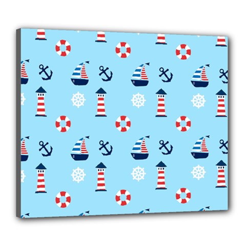 Sailing The Bay Canvas 24  X 20  (framed) by StuffOrSomething
