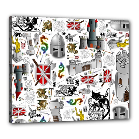 Medieval Mash Up Canvas 24  X 20  (framed) by StuffOrSomething