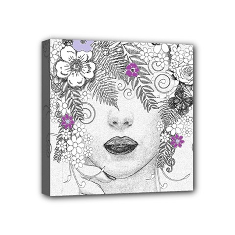 Flower Child Of Hope Mini Canvas 4  X 4  (framed) by FunWithFibro