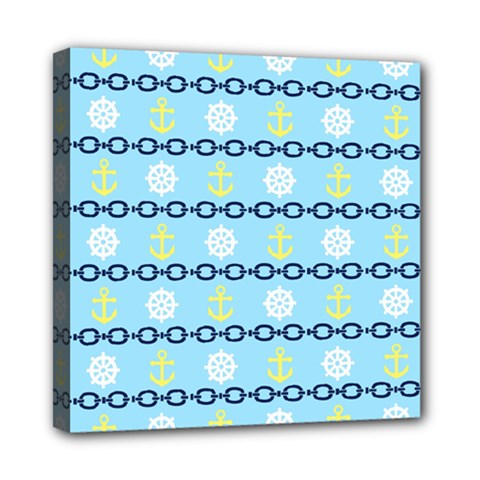 Anchors & Boat Wheels Mini Canvas 8  X 8  (framed) by StuffOrSomething