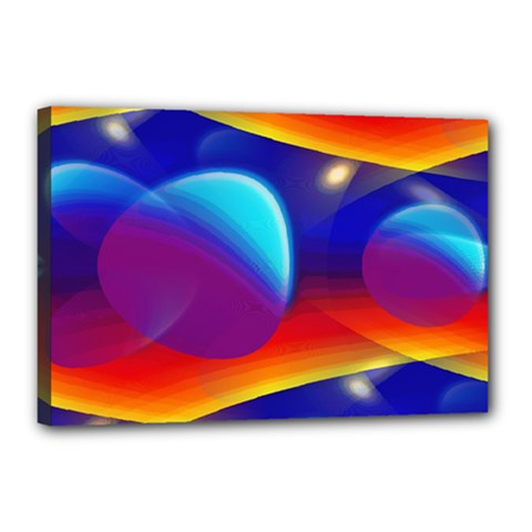 Planet Something Canvas 18  X 12  (framed) by SaraThePixelPixie