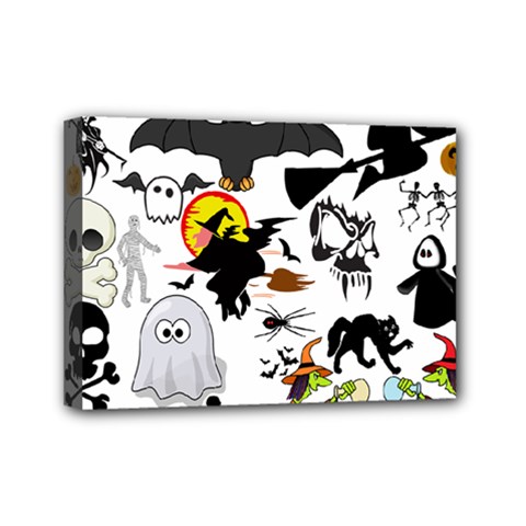 Halloween Mashup Mini Canvas 7  X 5  (framed) by StuffOrSomething