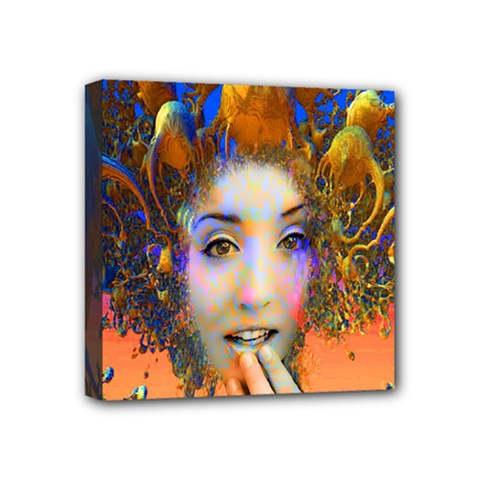 Organic Medusa Mini Canvas 4  X 4  (framed) by icarusismartdesigns