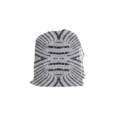 Insane Black&white Textured  Drawstring Pouch (small) by OCDesignss