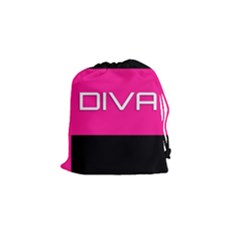 Diva Hot Pink Drawstring Pouch (small) by OCDesignss
