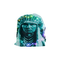 Magical Indian Chief Drawstring Pouch (medium) by icarusismartdesigns