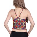 Multicolor Geometric Print Women s Spaghetti Strap Bra Top View2