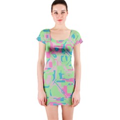 Pastel Chaos Short Sleeve Bodycon Dress by LalyLauraFLM