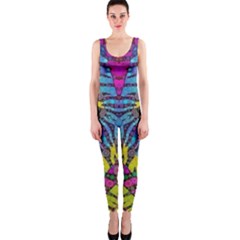 Crazy Zebra Print  Onepiece Catsuit by OCDesignss