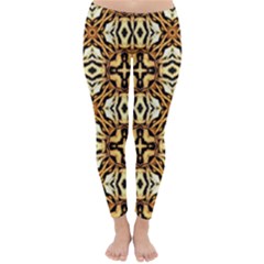 Faux Animal Print Pattern Winter Leggings by GardenOfOphir
