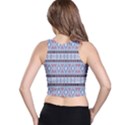 Fancy Tribal Border Pattern Blue Racer Back Crop Tops View2