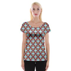 Cute Pretty Elegant Pattern Women s Cap Sleeve Top by GardenOfOphir