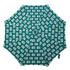 Modern Chic Vector Camera Illustration Pattern Hook Handle Umbrellas (medium) by GardenOfOphir