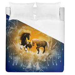Wonderful Horses Duvet Cover Single Side (full/queen Size) by FantasyWorld7