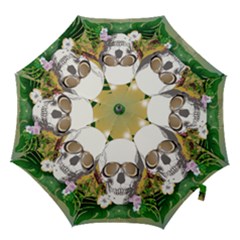 Funny Skull With Sunglasses And Palm Hook Handle Umbrellas (small) by FantasyWorld7