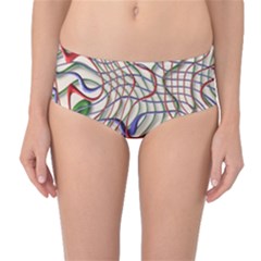 Ribbon Chaos 2 Mid-waist Bikini Bottoms by ImpressiveMoments