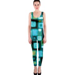 Teal Squares Onepiece Catsuits by KirstenStar