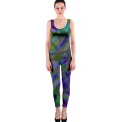Colorful Abstract Stained Glass G301 Onepiece Catsuits by MedusArt