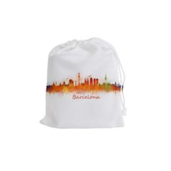 Barcelona City Art Drawstring Pouches (medium)  by hqphoto