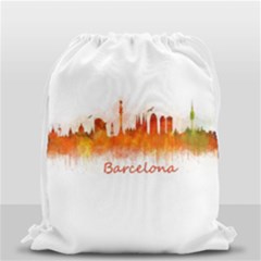 Barcelona City Art Drawstring Bag (small) by hqphoto