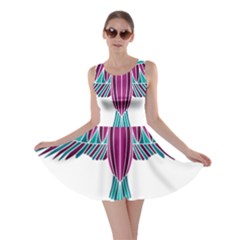 Stained Glass Bird Illustration  Skater Dresses by carocollins