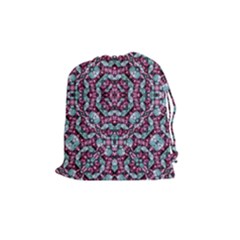 Luxury Grunge Digital Pattern Drawstring Pouches (medium)  by dflcprints