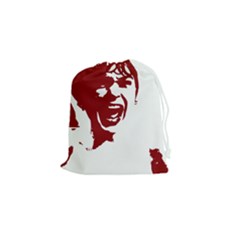 Psycho Drawstring Pouches (small)  by icarusismartdesigns