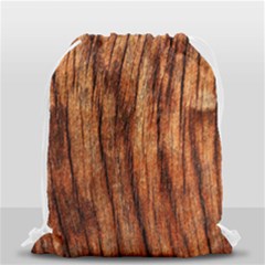 Old Brown Weathered Wood Drawstring Bag (small) by trendistuff