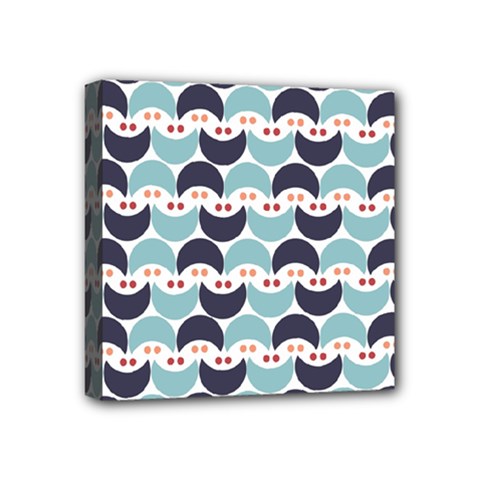 Moon Pattern Mini Canvas 4  X 4  by Kathrinlegg
