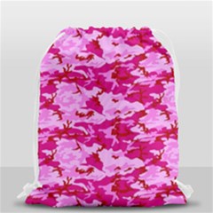 Camo Pink Drawstring Bag (small) by trendistuff