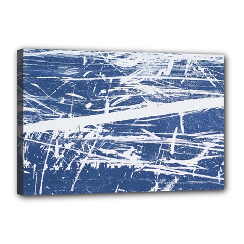 Blue And White Art Canvas 18  X 12  by trendistuff