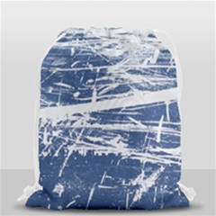 Blue And White Art Drawstring Bag (small) by trendistuff