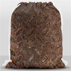 Rusty Metal Pattern Drawstring Bag (large) by trendistuff