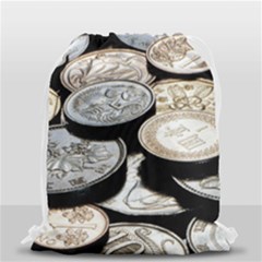 Foreign Coins Drawstring Bag (small) by trendistuff