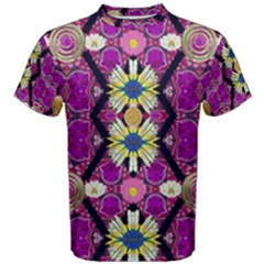 Rose Mandala  Men s Cotton Tees by pepitasart
