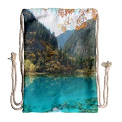 Jiuzhaigou Valley 3 Drawstring Bag (large) by trendistuff