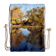 Autumn Lake Drawstring Bag (large) by trendistuff