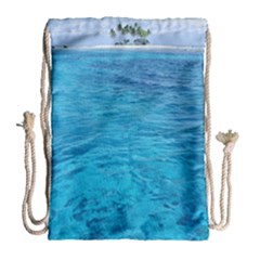 Ocean Island Drawstring Bag (large) by trendistuff