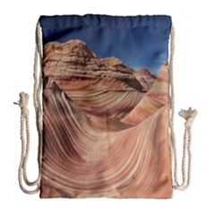 Petrified Sand Dunes Drawstring Bag (large) by trendistuff