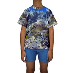 Sea Turtle Kid s Short Sleeve Swimwear by trendistuff