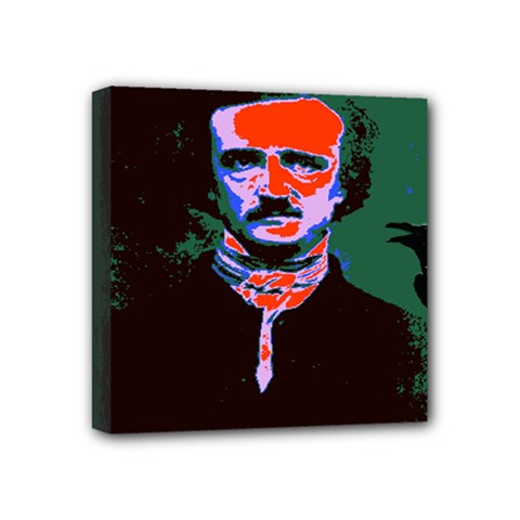 Edgar Allan Poe Pop Art  Mini Canvas 4  X 4  by icarusismartdesigns