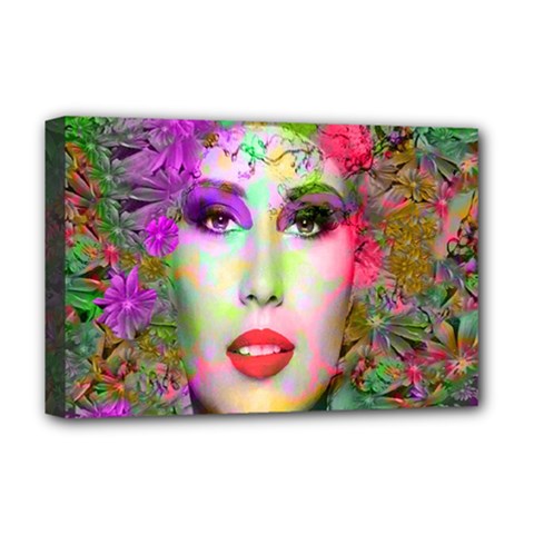 Flowers In Your Hair Deluxe Canvas 18  X 12   by icarusismartdesigns