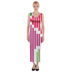 Vertical Stripes    Fitted Maxi Dress by LalyLauraFLM