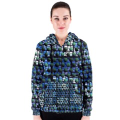 Looking Out At Night, Abstract Venture Adventure (venture Night Ii) Women s Zipper Hoodie by DianeClancy